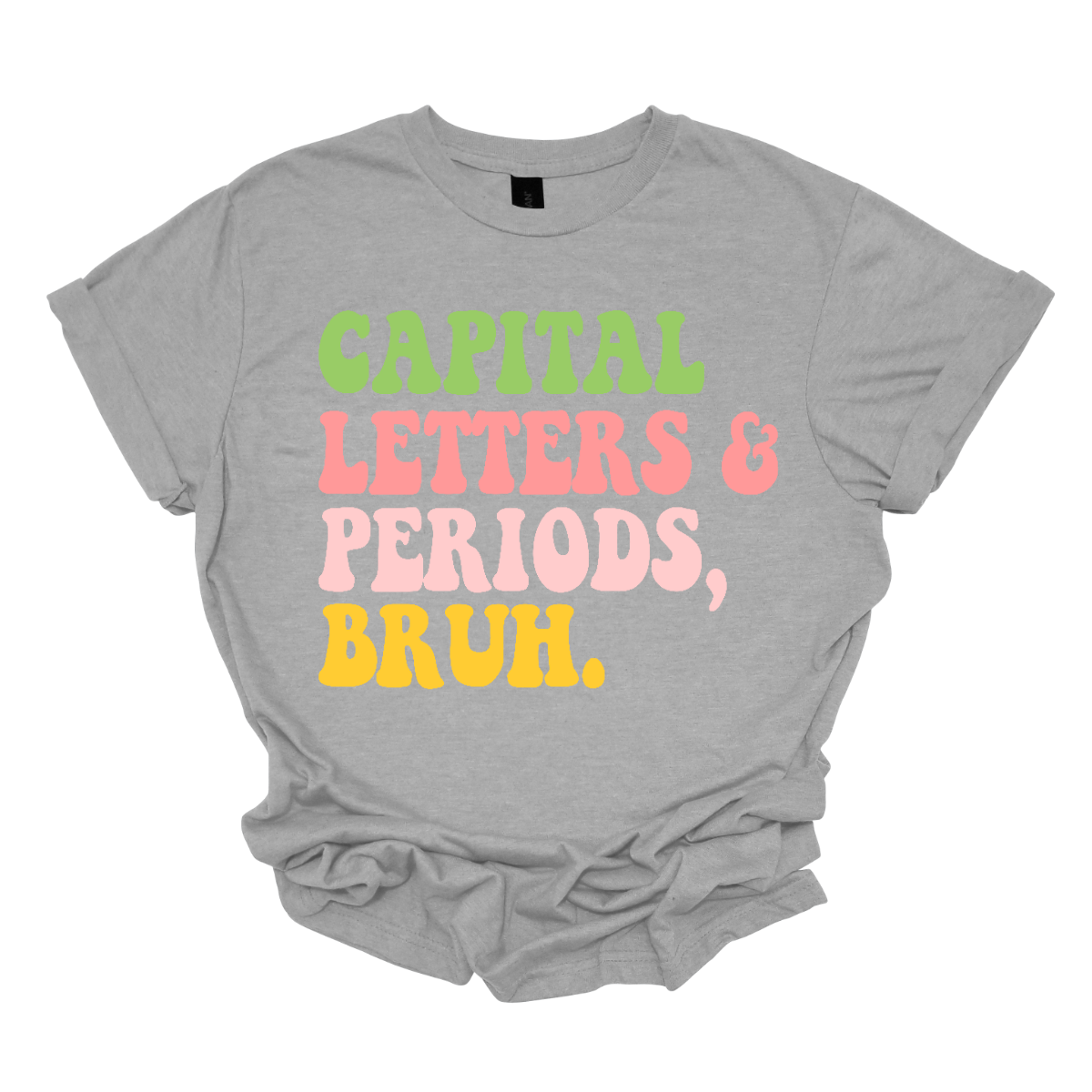 Capitals, Letters, and Periods Bruh