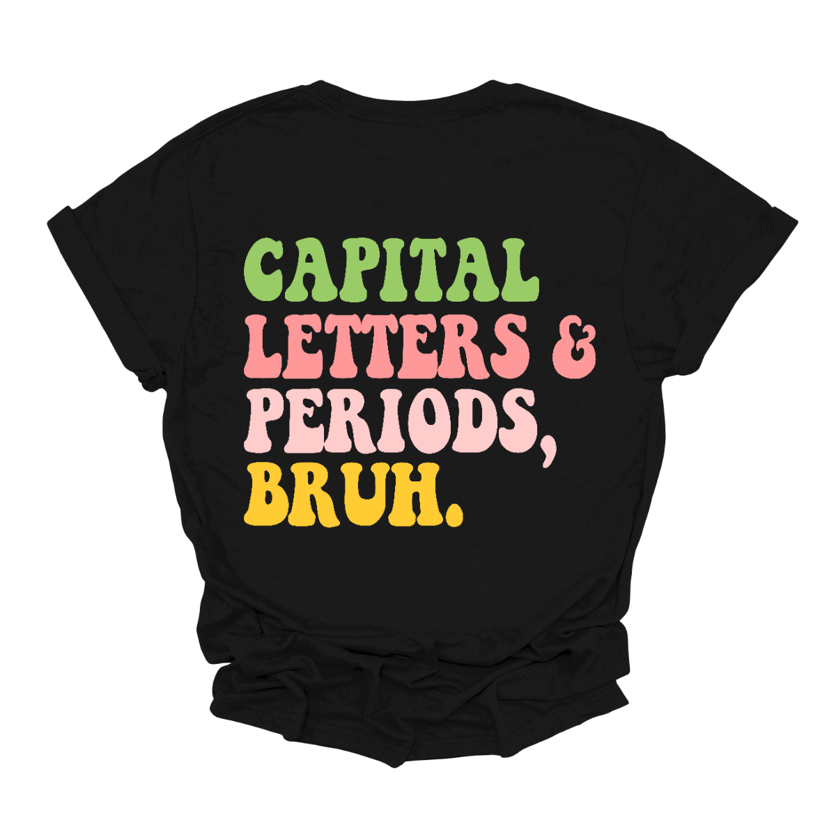 Capitals, Letters, and Periods Bruh