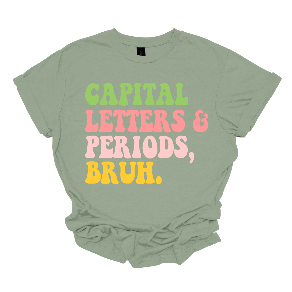 Capitals, Letters, and Periods Bruh