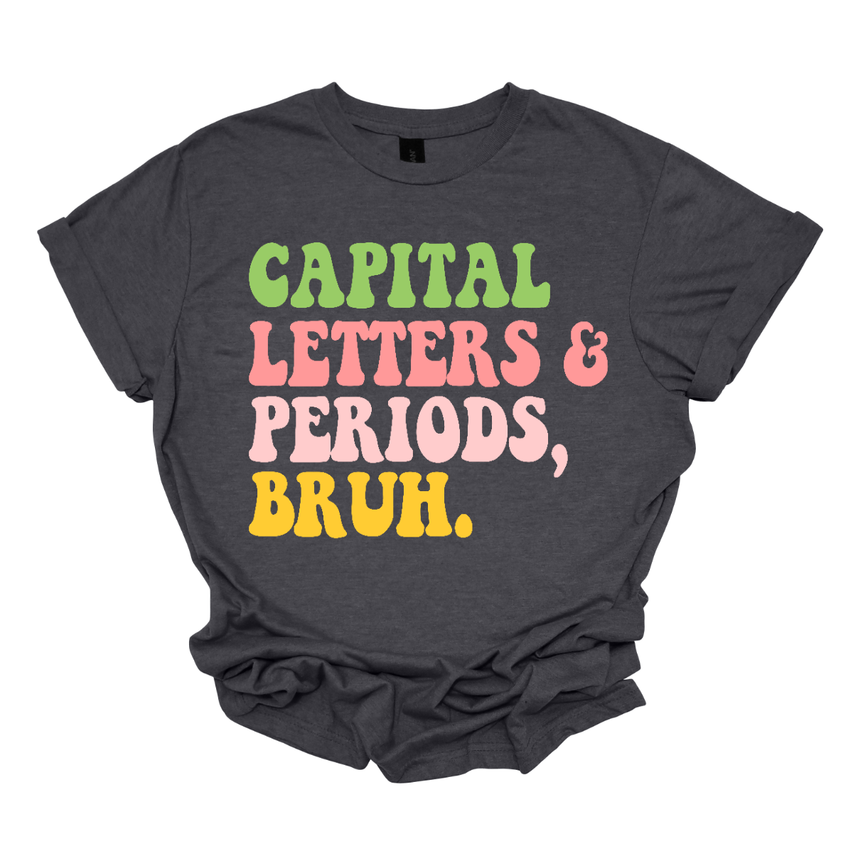 Capitals, Letters, and Periods Bruh