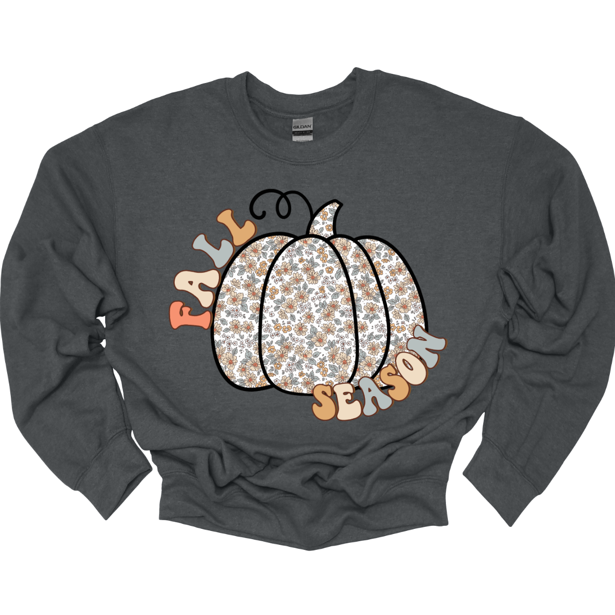 Celebrate the beauty of autumn with our "Fall Season" t-shirt! This enchanting design features the words "Fall Season" in a stylish, easy-to-read font, perfectly complemented by a unique pumpkin illustration. The pumpkin is adorned with a soft floral pattern, blending seasonal charm with a touch of whimsical elegance. Shop at Gorgeousware.com