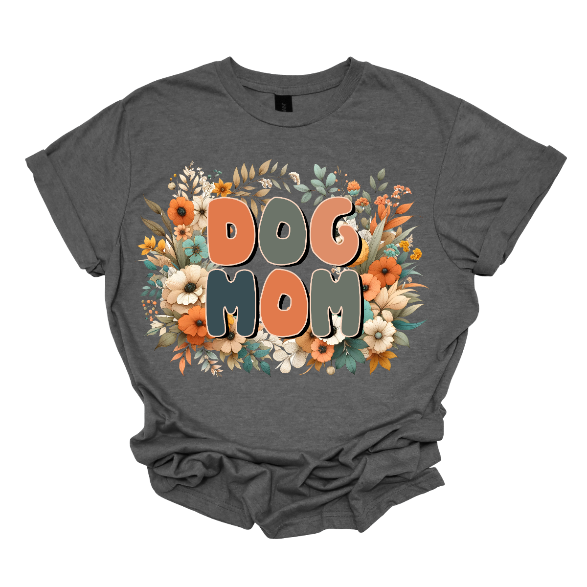 This Floral Dog Mom Shirt features a fun and playful font that reads "Dog Mom" in bold, eye-catching letters. The design is adorned with delicate, vibrant flowers in shades of pink and blue, adding a touch of nature’s beauty to the overall look. The combination of the lively, floral accents and the cheerful typography makes this shirt a perfect way to showcase your love for your furry friend in a stylish and feminine way. Shop Gorgeouseware.com