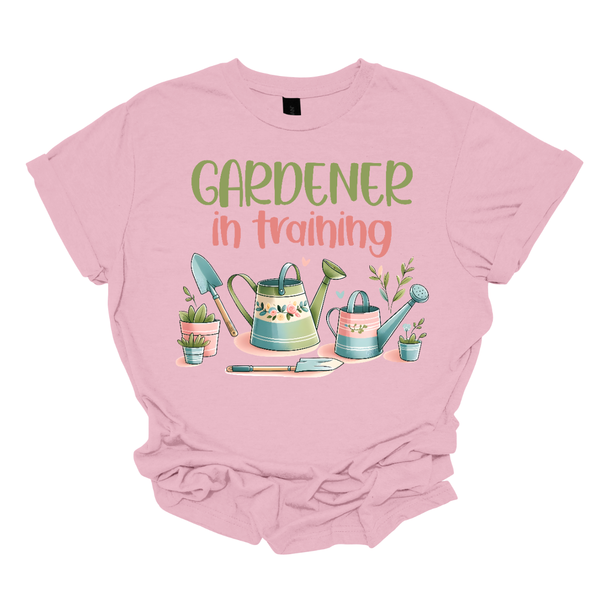 This adorable "Gardener In Training" shirt is perfect for little green thumbs! Featuring a fun, colorful design, it lets everyone know that your child is ready to dig, plant, and grow their way to gardening greatness. With its playful message and soft, comfortable fabric, this shirt is perfect for outdoor adventures, school activities, or helping out in the garden. A great gift for aspiring gardeners who are eager to get their hands dirty!  Shop Gorgeouseware.com