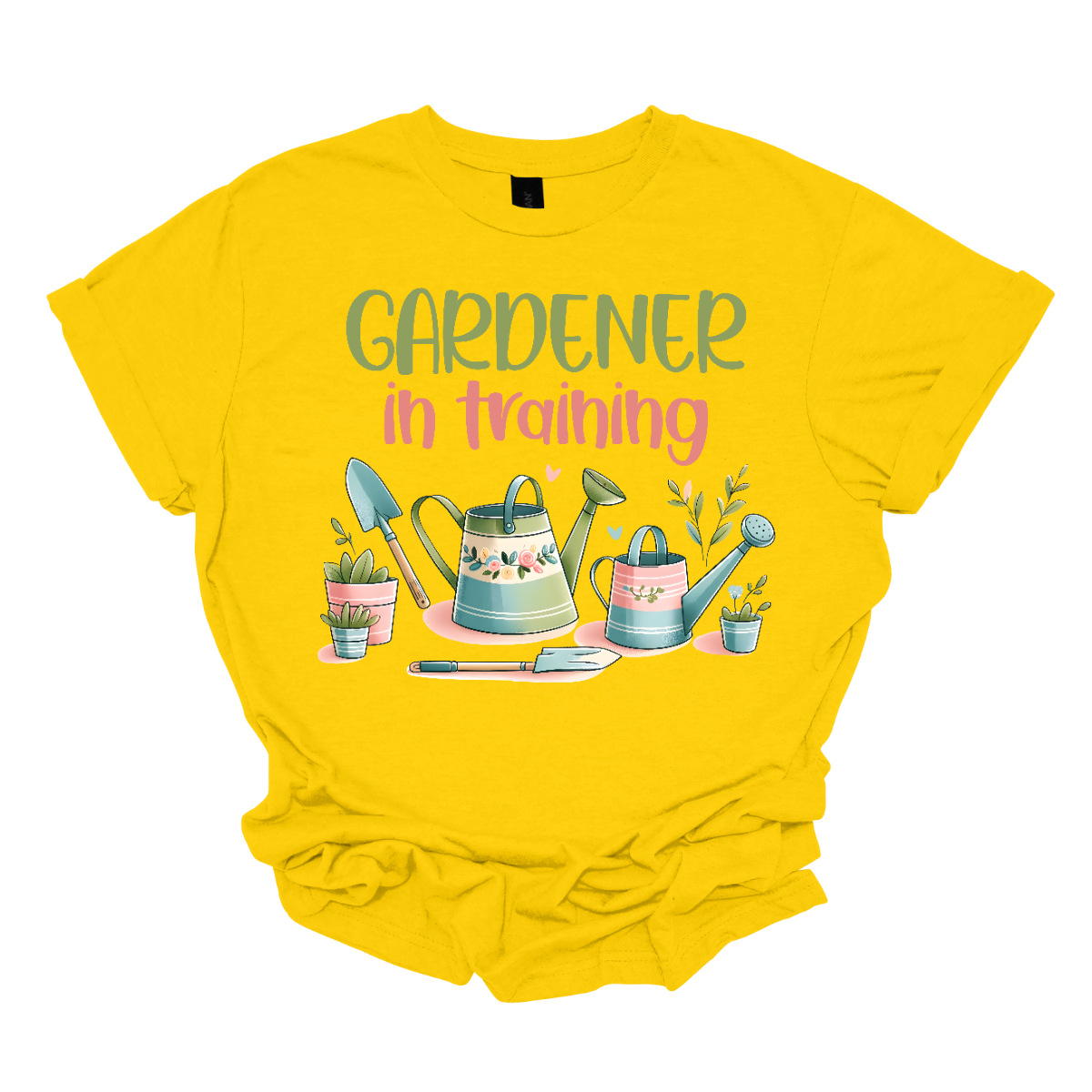 This adorable "Gardener In Training" shirt is perfect for little green thumbs! Featuring a fun, colorful design, it lets everyone know that your child is ready to dig, plant, and grow their way to gardening greatness. With its playful message and soft, comfortable fabric, this shirt is perfect for outdoor adventures, school activities, or helping out in the garden. A great gift for aspiring gardeners who are eager to get their hands dirty!  Shop Gorgeouseware.com
