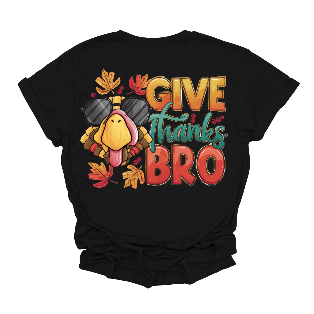 Celebrate the holiday with a touch of swagger in our “Give Thanks Bro” t-shirt. Featuring a chill turkey rocking sunglasses, this shirt is perfect for adding a fun twist to your Thanksgiving festivities. Made from soft, comfortable fabric, it’s ideal for lounging during dinner or hanging out with family and friends. With its playful design and laid-back message, it’s a great way to remind everyone to appreciate the good times and great company. Shop at Gorgeousware.com