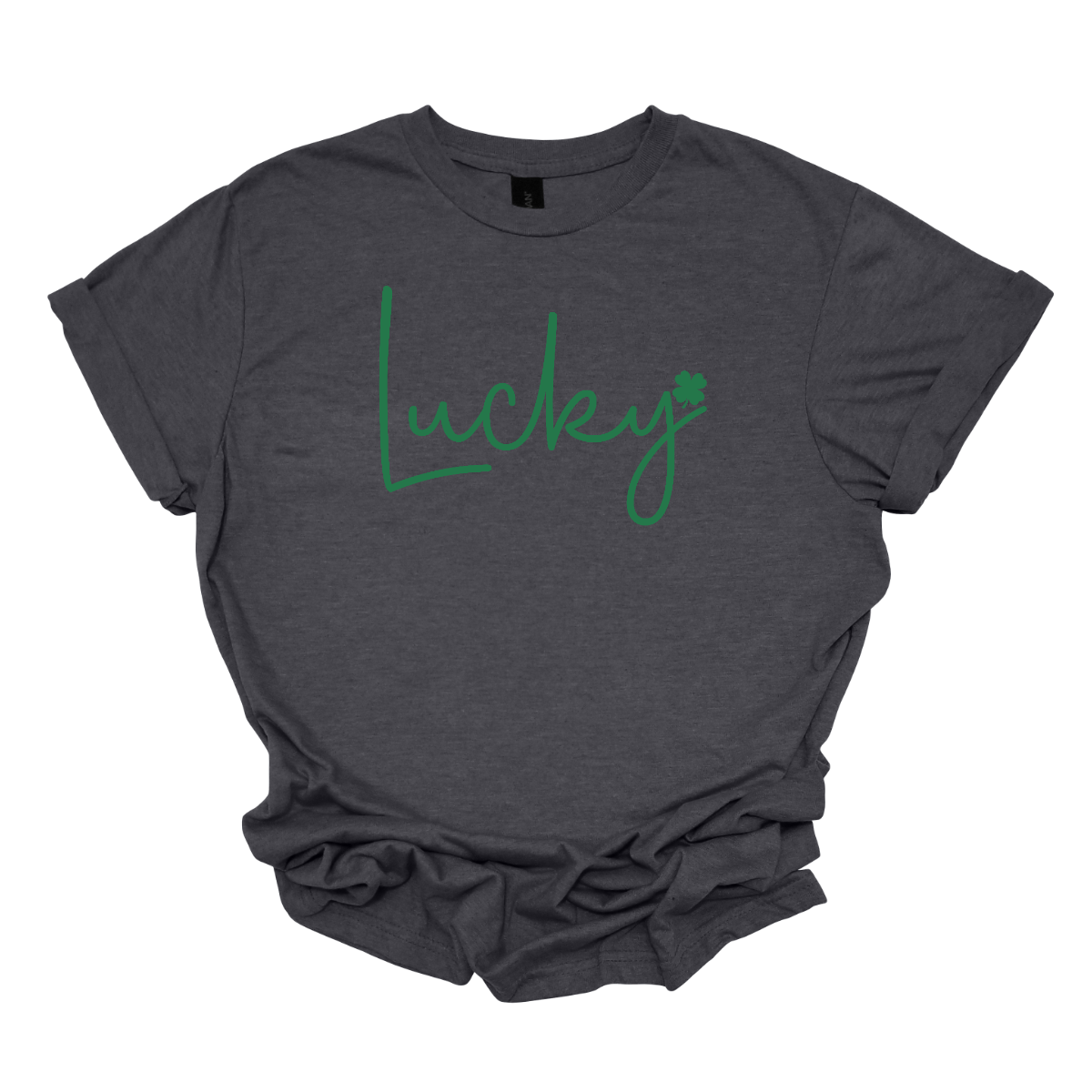 ☘️ Get Lucky this St. Patrick's Day with our Shamrock Tee! ☘️ Embrace the spirit of the Irish and celebrate St. Patrick's Day in style with our simple yet charming "Lucky" T-shirt. Featuring a vibrant green word that exudes luck and a small shamrock at the end, this tee is the perfect way to add a touch of festive cheer to your wardrobe. Shop at Gorgeousware.com today!
