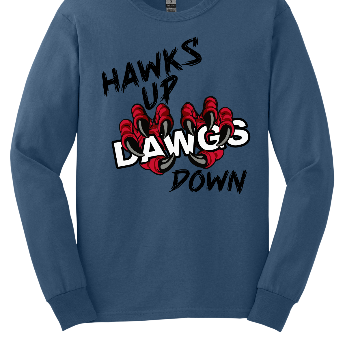 Show your SEMO spirit with our exclusive “Hawks Up, Dawgs Down” design! Available in both short sleeve and long sleeve, this bold piece is a must-have for every Redhawks fan.
The front features striking black lettering that proudly declares “Hawks Up” and “Down”, while fierce Redhawk claws slash through the word “Dawgs” for a powerful rivalry statement. On the upper back center, the fierce SEMO Redhawk logo stands out with SEMO in bold white lettering.
Shop at Gorgeousware.com today!