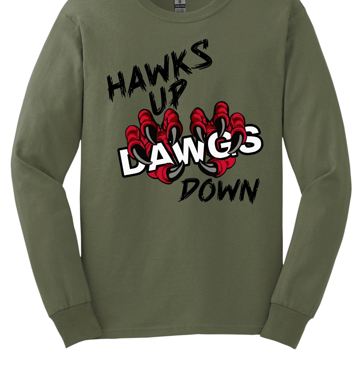 Show your SEMO spirit with our exclusive “Hawks Up, Dawgs Down” design! Available in both short sleeve and long sleeve, this bold piece is a must-have for every Redhawks fan.
The front features striking black lettering that proudly declares “Hawks Up” and “Down”, while fierce Redhawk claws slash through the word “Dawgs” for a powerful rivalry statement. On the upper back center, the fierce SEMO Redhawk logo stands out with SEMO in bold white lettering.
Shop at Gorgeousware.com today!