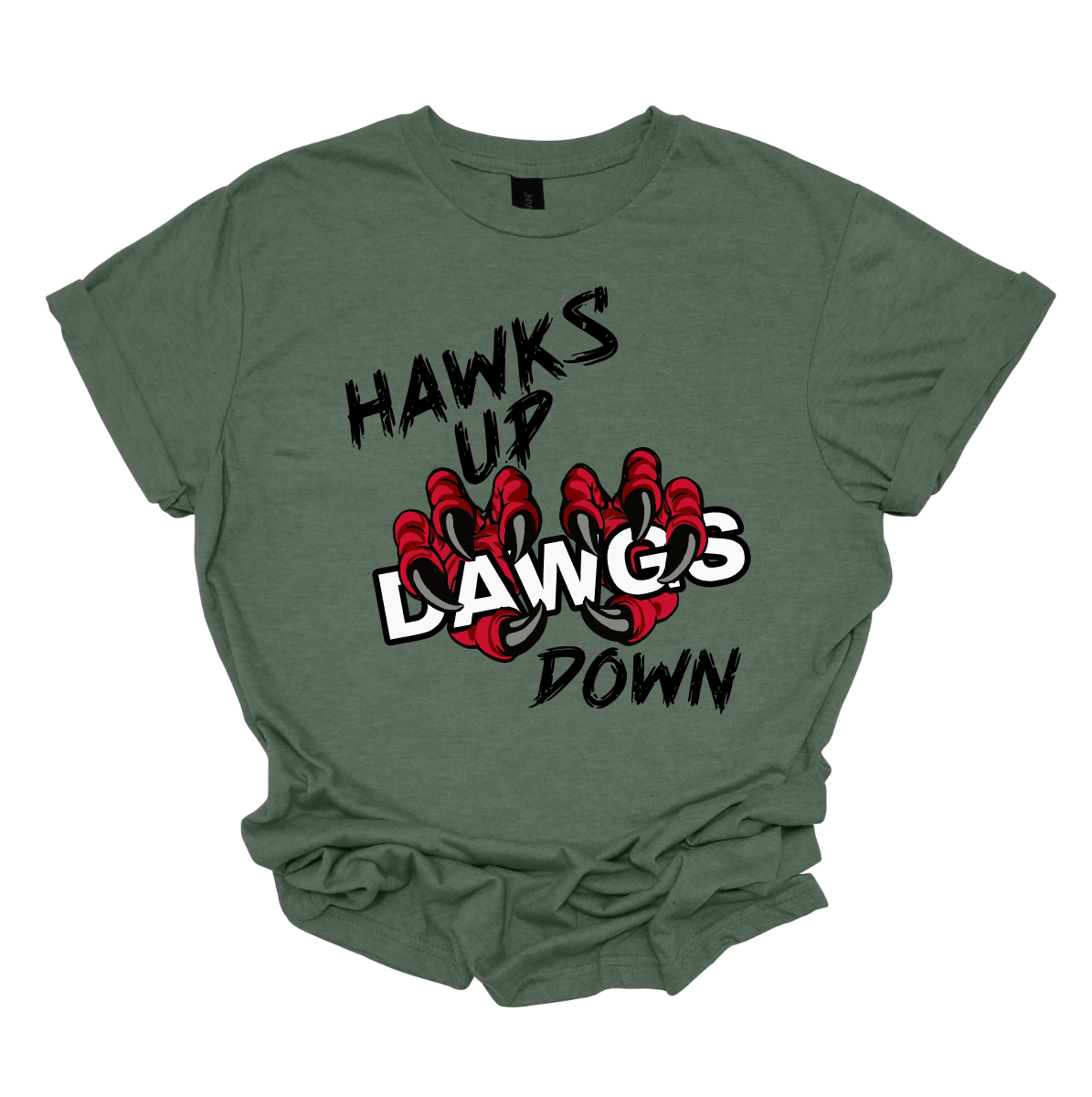 Show your SEMO spirit with our exclusive “Hawks Up, Dawgs Down” design! Available in both short sleeve and long sleeve, this bold piece is a must-have for every Redhawks fan.
The front features striking black lettering that proudly declares “Hawks Up” and “Down”, while fierce Redhawk claws slash through the word “Dawgs” for a powerful rivalry statement. On the upper back center, the fierce SEMO Redhawk logo stands out with SEMO in bold white lettering.
Shop at Gorgeousware.com today!
