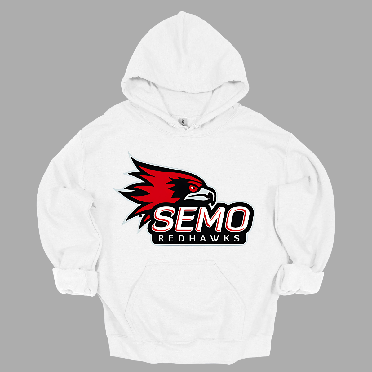 This vibrant shirt features the iconic SEMO Redhawk logo prominently displayed at the top, showcasing the fierce spirit of the team. Below the hawk, bold bubble letters spell out "SEMO," creating a playful and eye-catching design. Just underneath, in smaller, stylish print, the word "Redhawks" completes the look, making it a perfect blend of fun and team pride. Shop at Gorgeousware.com