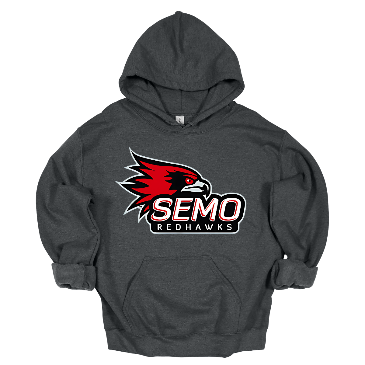 This vibrant shirt features the iconic SEMO Redhawk logo prominently displayed at the top, showcasing the fierce spirit of the team. Below the hawk, bold bubble letters spell out "SEMO," creating a playful and eye-catching design. Just underneath, in smaller, stylish print, the word "Redhawks" completes the look, making it a perfect blend of fun and team pride. Shop at Gorgeousware.com