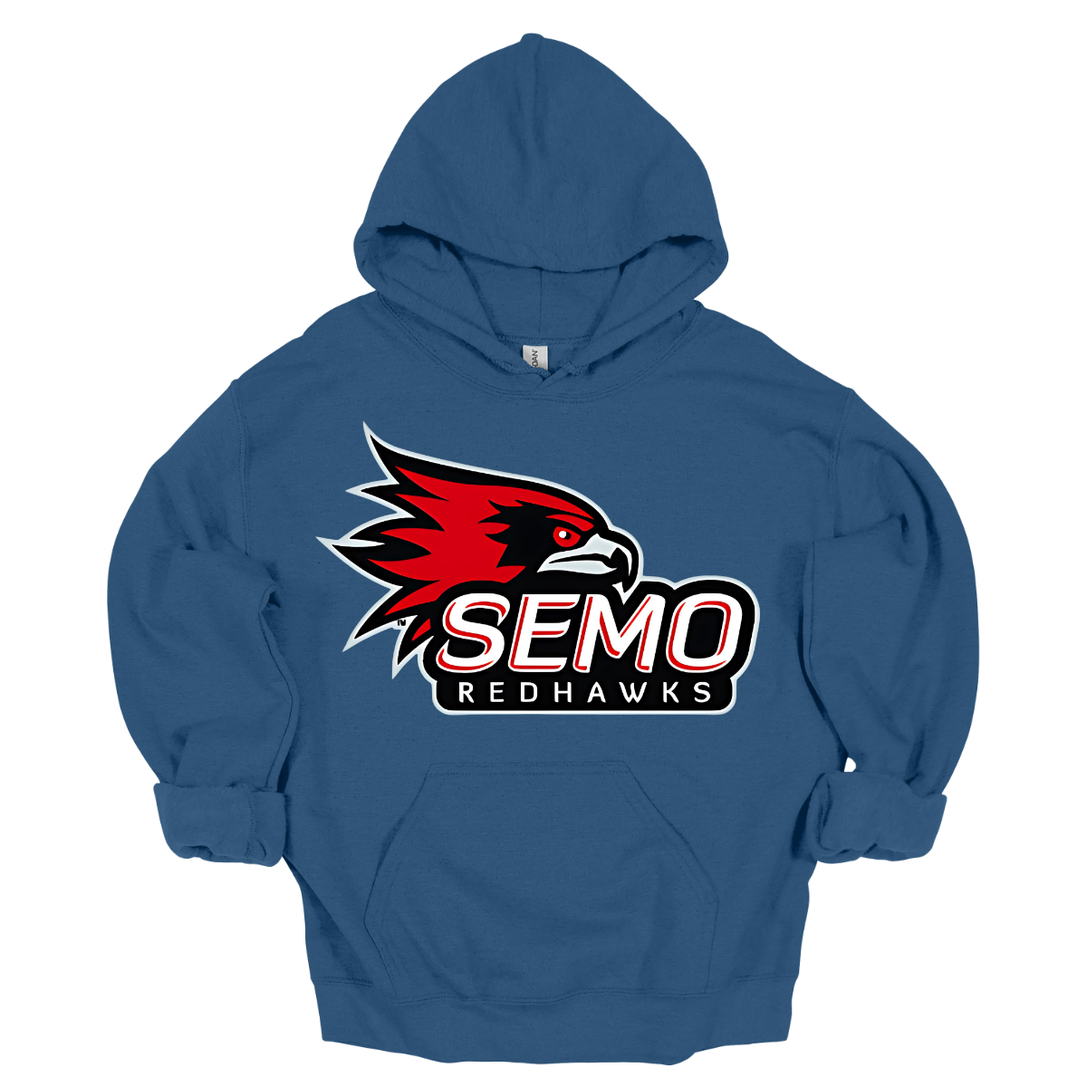 This vibrant shirt features the iconic SEMO Redhawk logo prominently displayed at the top, showcasing the fierce spirit of the team. Below the hawk, bold bubble letters spell out "SEMO," creating a playful and eye-catching design. Just underneath, in smaller, stylish print, the word "Redhawks" completes the look, making it a perfect blend of fun and team pride. Shop at Gorgeousware.com