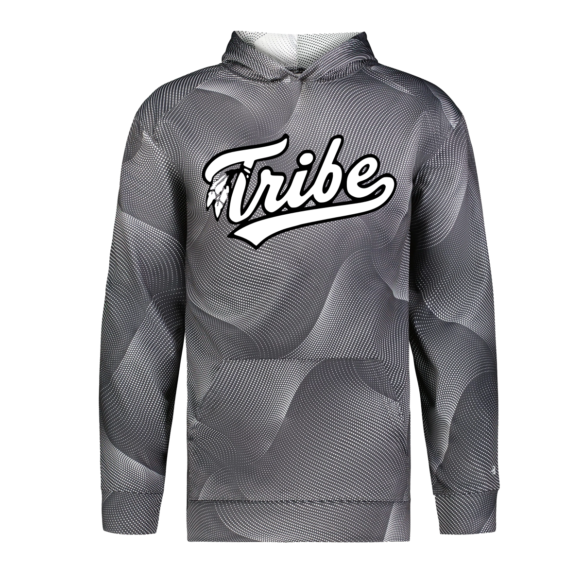 Stay comfortable while representing Tribe Baseball in this lightweight Dri-Fit Hoodie featuring the Tribe logo. Designed with moisture-wicking performance fabric, this hoodie helps keep you cool and dry whether you're at the ballpark, heading to practice, or showing your Tribe pride around town.
The lightweight construction makes it perfect for layering without the bulk of a traditional sweatshirt. With its athletic look and comfortable fit, it's a great choice for players, coaches, parents, and Tribe fans