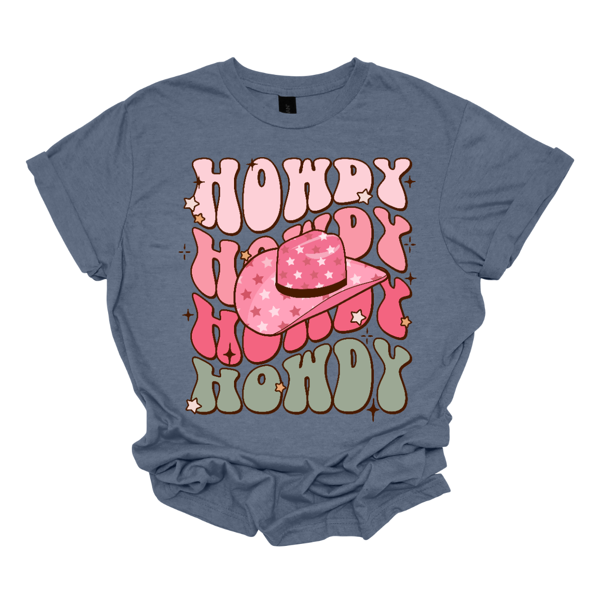 Introducing our "Howdy" T-shirt – a retro-inspired delight that captures the essence of Western charm with a stylish twist. The retro font adds a touch of nostalgia, evoking the classic aesthetics of yesteryears. The prominent cowgirl hat in the middle becomes a focal point, bringing a Western flair to the design. Shop at Gorgeousware.com