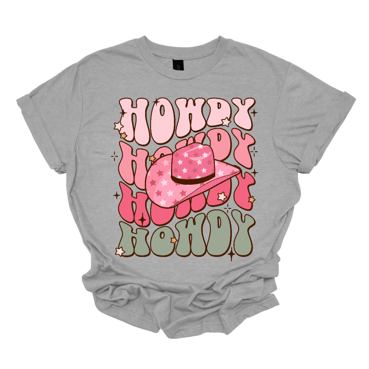 Introducing our "Howdy" T-shirt – a retro-inspired delight that captures the essence of Western charm with a stylish twist. The retro font adds a touch of nostalgia, evoking the classic aesthetics of yesteryears. The prominent cowgirl hat in the middle becomes a focal point, bringing a Western flair to the design. Shop at Gorgeousware.com