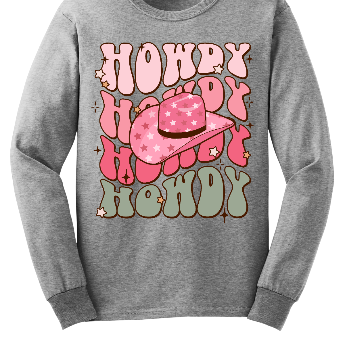 Introducing our "Howdy" T-shirt – a retro-inspired delight that captures the essence of Western charm with a stylish twist. The retro font adds a touch of nostalgia, evoking the classic aesthetics of yesteryears. The prominent cowgirl hat in the middle becomes a focal point, bringing a Western flair to the design. Shop at Gorgeousware.com