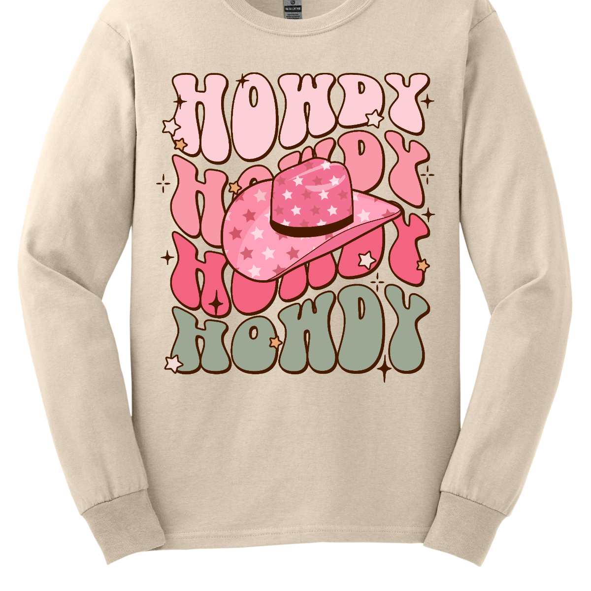 Introducing our "Howdy" T-shirt – a retro-inspired delight that captures the essence of Western charm with a stylish twist. The retro font adds a touch of nostalgia, evoking the classic aesthetics of yesteryears. The prominent cowgirl hat in the middle becomes a focal point, bringing a Western flair to the design. Shop at Gorgeousware.com
