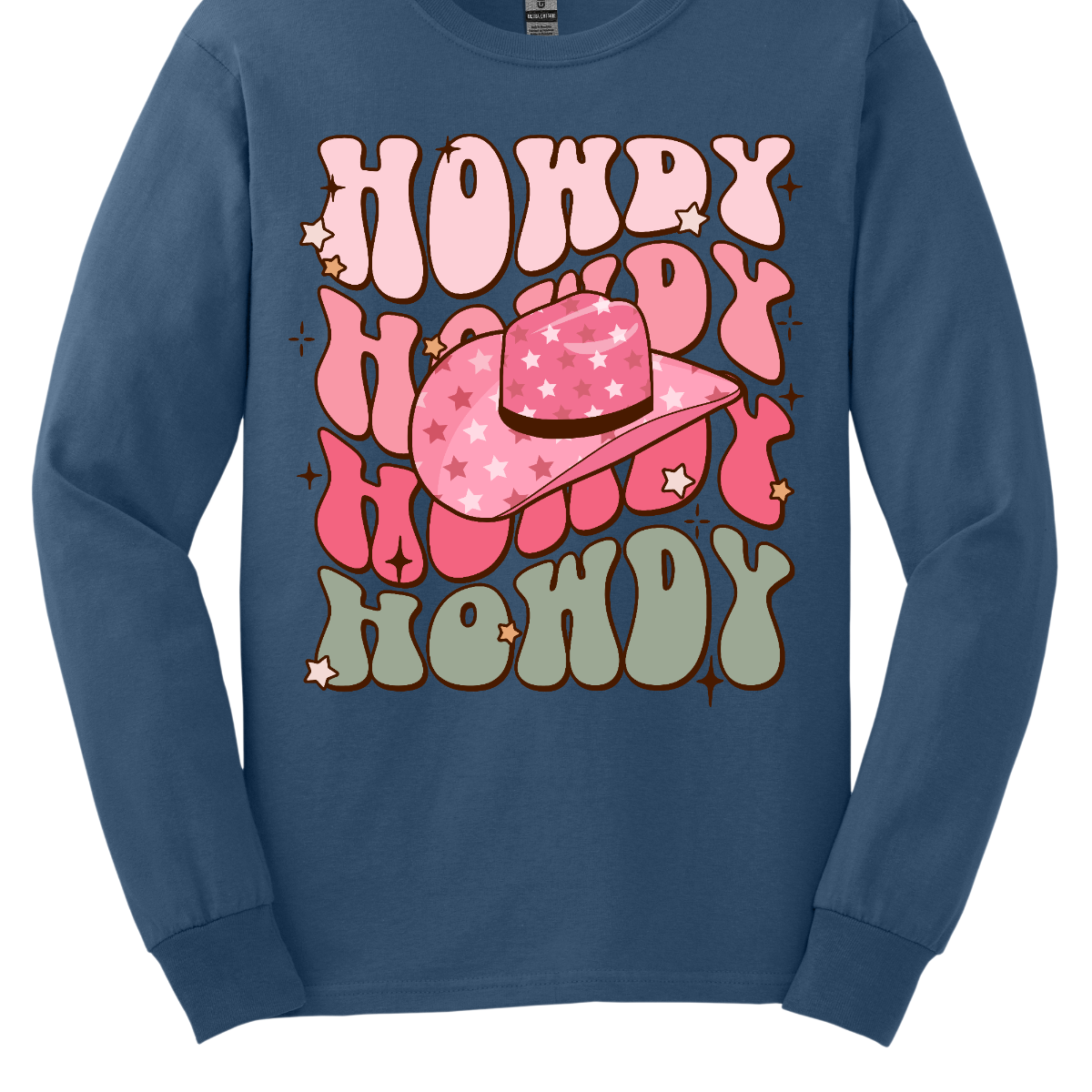 Introducing our "Howdy" T-shirt – a retro-inspired delight that captures the essence of Western charm with a stylish twist. The retro font adds a touch of nostalgia, evoking the classic aesthetics of yesteryears. The prominent cowgirl hat in the middle becomes a focal point, bringing a Western flair to the design. Shop at Gorgeousware.com