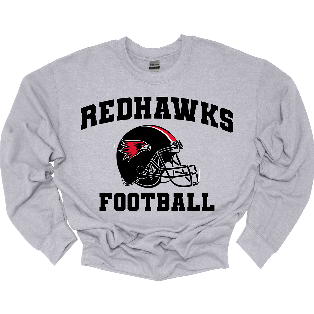 This comfortable and bold SEMO crewneck features a prominent SEMO football helmet with the fierce Redhawk and black bold lettering of RedHawks Football. This crew displays winning SEMO pride everywhere you go.
Shop at gorgeousware.com today!