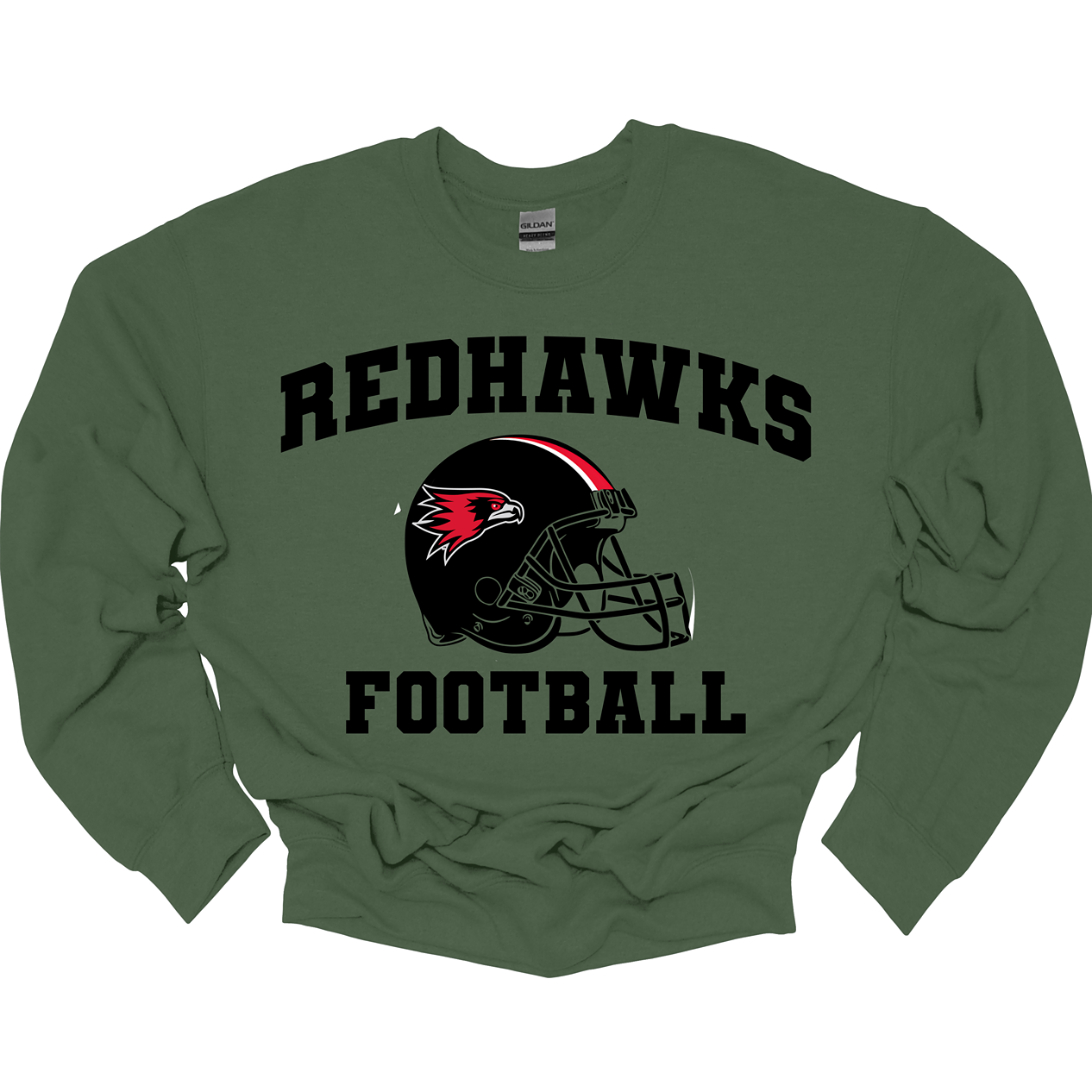 This comfortable and bold SEMO crewneck features a prominent SEMO football helmet with the fierce Redhawk and black bold lettering of RedHawks Football. This crew displays winning SEMO pride everywhere you go.
Shop at gorgeousware.com today!