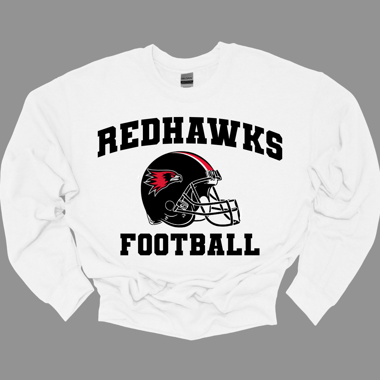 This comfortable and bold SEMO crewneck features a prominent SEMO football helmet with the fierce Redhawk and black bold lettering of RedHawks Football. This crew displays winning SEMO pride everywhere you go.
Shop at gorgeousware.com today!