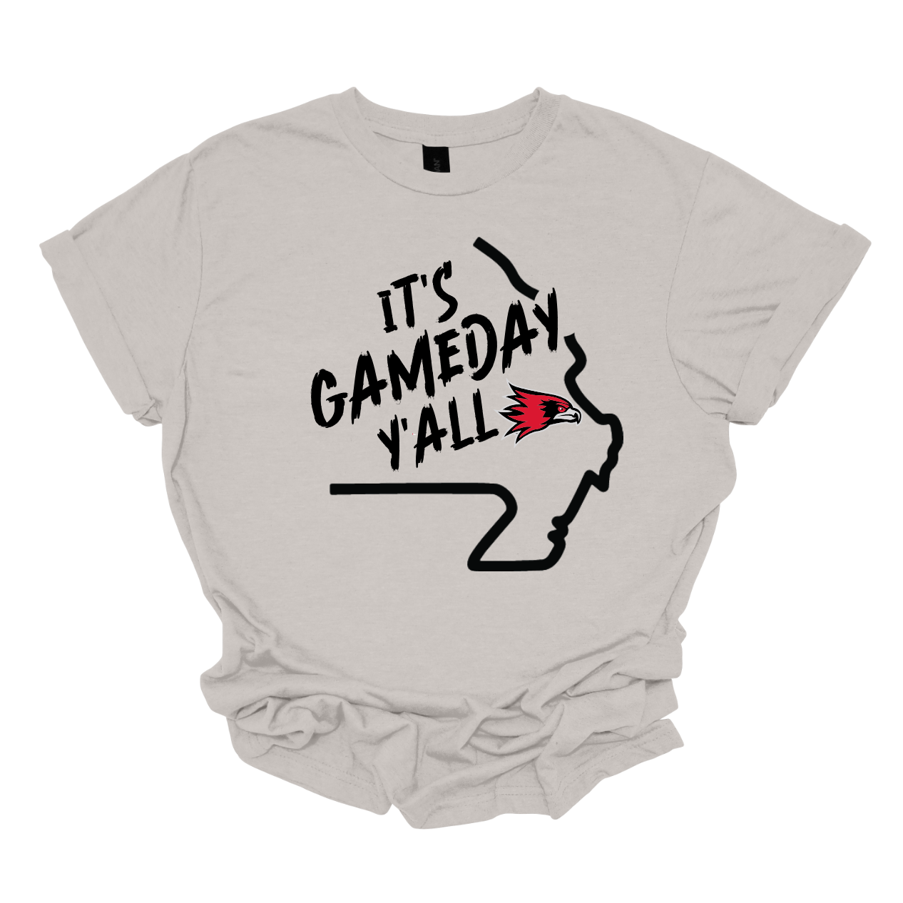 This comfortable and bold SEMO short sleeve shirt features a sleek black outline of the state of Missouri with a fierce SEMO Redhawk proudly pointing to Cape Girardeau, MO — the heart of Redhawk country. Above the Redhawk, the phrase "Game Day Y’all" adds a Southern-inspired rally cry perfect for tailgates, home games, and campus pride.
Shop at Gorgeousware.com today!