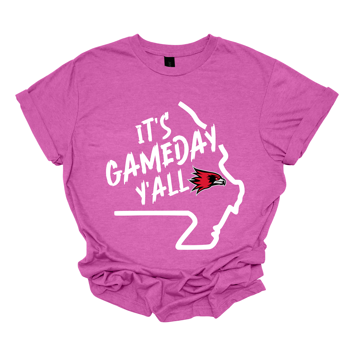 This comfortable and bold SEMO short sleeve shirt features a sleek white outline of the state of Missouri with a fierce SEMO Redhawk proudly pointing to Cape Girardeau, MO — the heart of Redhawk country. Above the Redhawk, the phrase "Game Day Y’all" adds a Southern-inspired rally cry perfect for tailgates, home games, and campus pride.
Shop at Gorgeousware.com today!
adds a Southern-inspired rally cry perfect for tailgates, home games, and campus pride.
Shop at Gorgeousware.com today!