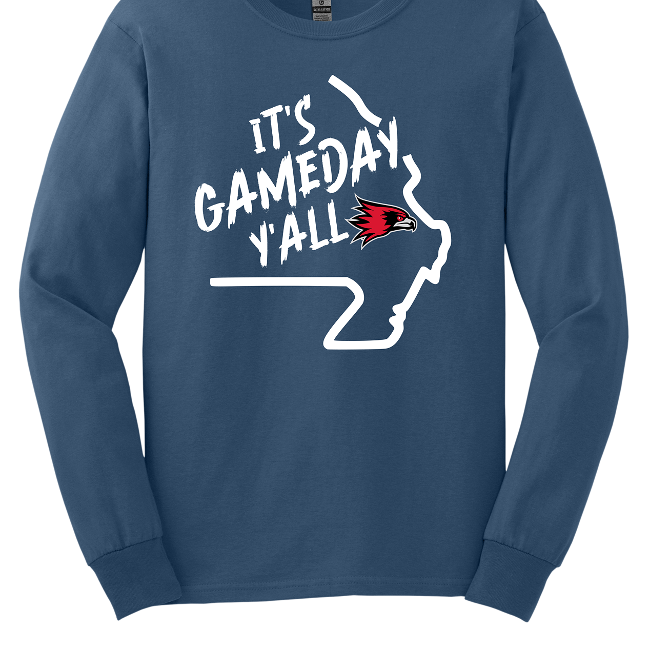 This comfortable and bold SEMO long sleeve shirt features a sleek white outline of the state of Missouri with a fierce SEMO Redhawk proudly pointing to Cape Girardeau, MO — the heart of Redhawk country. Above the Redhawk, the phrase "Game Day Y’all" adds a Southern-inspired rally cry perfect for tailgates, home games, and campus pride.
Shop at Gorgeousware.com today!