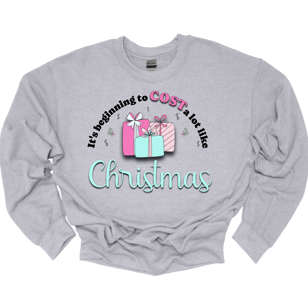 Celebrate the season with a playful twist on holiday spending! Our “It’s Beginning to COST a Lot Like Christmas” T-shirt is perfect for those who know the holiday cheer comes with a bit of financial cheer too. Embrace the holiday hustle with a grin and a reminder that Christmas is priceless—even if it costs a bit! Shop at Gorgeousware.com