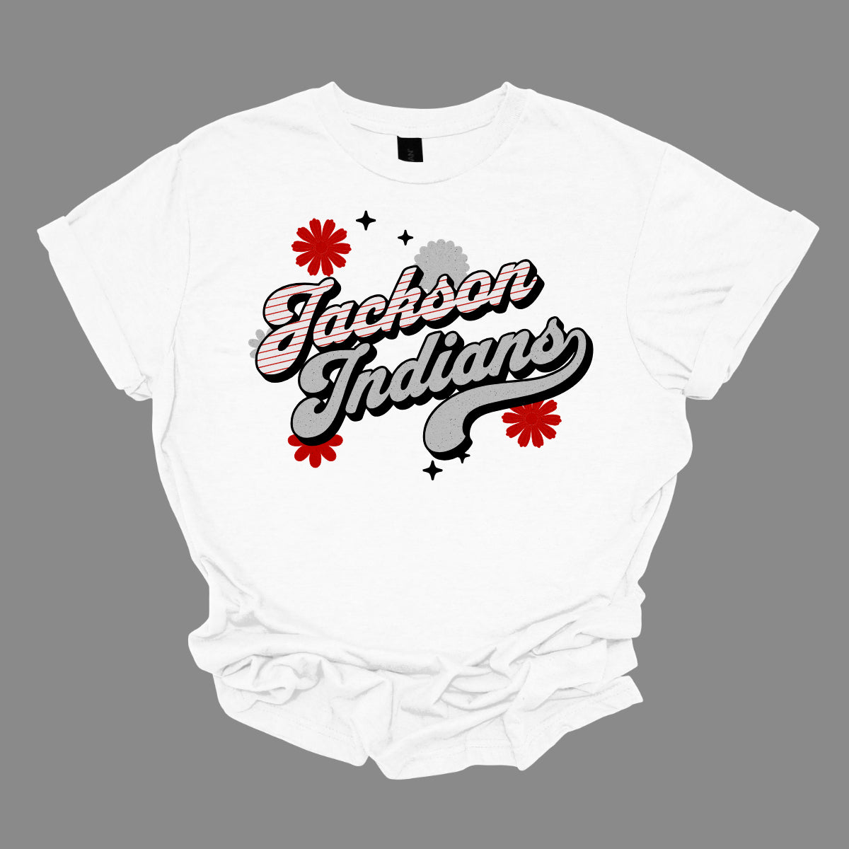 Get ready to express your free spirit with our Jackson Indians Retro T-shirt! Bursting with vibrant colors and a nostalgic design, this tee is a perfect blend of style and comfort. Join the retro revival today. Shop at gorgeousware.com