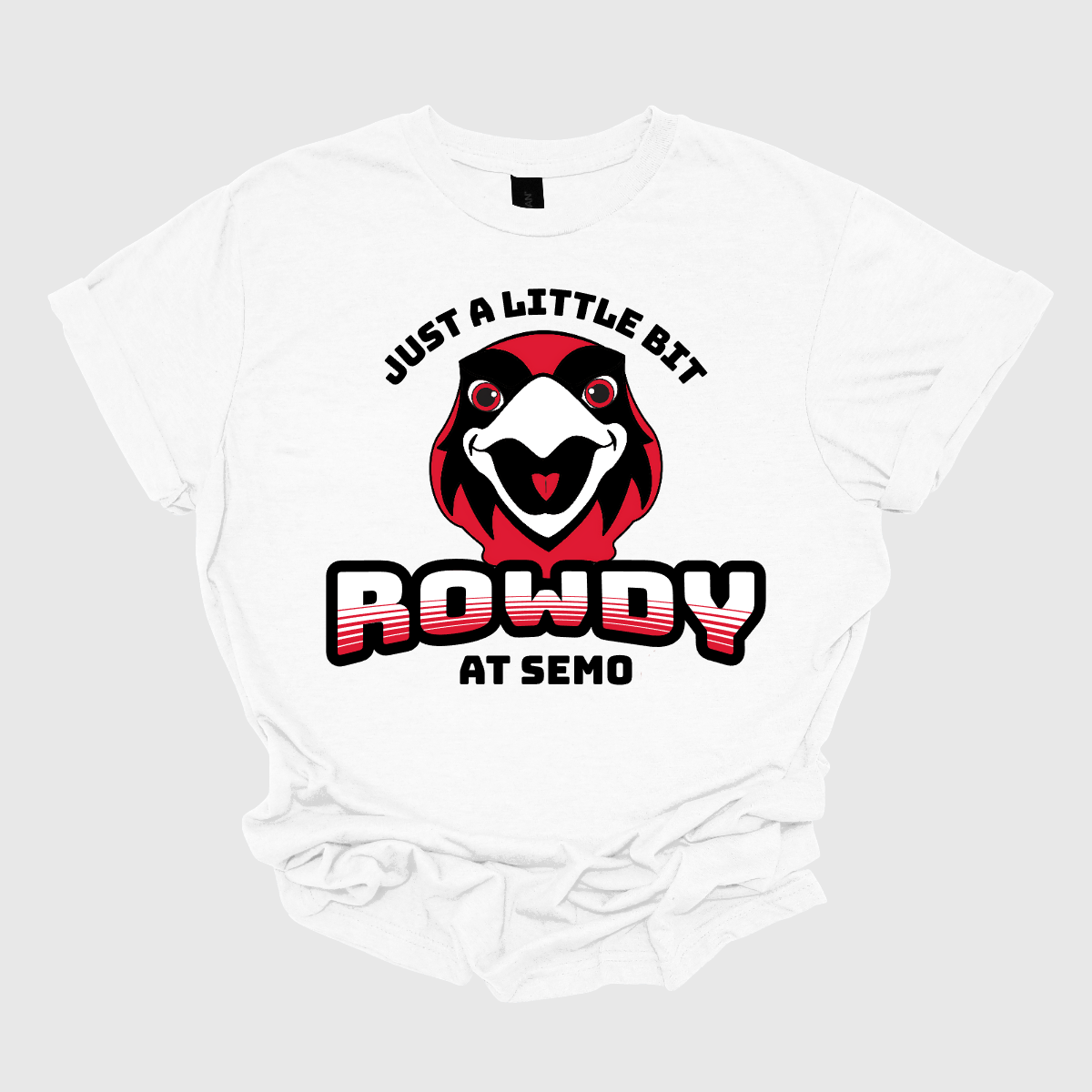 This fun and vibrant Southeast Missouri State University shirt is designed with young fans in mind. At the center of the design is Rowdy the Redhawk, depicted in a kid-friendly and playful style, with bright, bold colors and an energetic expression that brings this mascot to life in a fun, approachable way. Shop at Gorgeousware.com