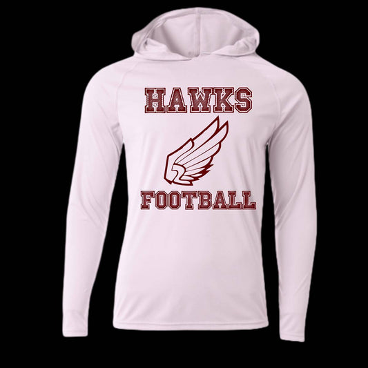 Kelly Football Hooded Dri FIt LS Wings