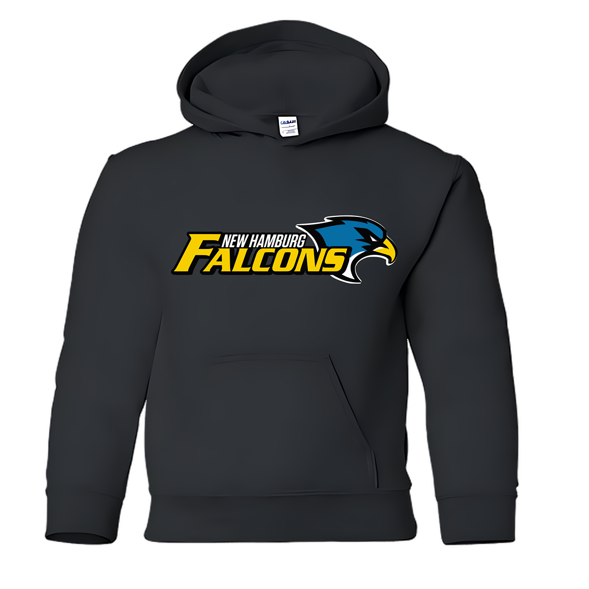 8.0 oz., 50/50 cotton/polyester
Pill-resistant and softer air-jet spun yarn
Double-lined hood
1x1 athletic rib knit cuffs and waistband with spandex
Tearaway label
Double needle stitching at waistband and cuffs
Front pouch pocket
Quarter-turned 
CPSIA Tracking Label Compliant