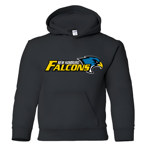8.0 oz., 50/50 cotton/polyester
Pill-resistant and softer air-jet spun yarn
Double-lined hood
1x1 athletic rib knit cuffs and waistband with spandex
Tearaway label
Double needle stitching at waistband and cuffs
Front pouch pocket
Quarter-turned 
CPSIA Tracking Label Compliant