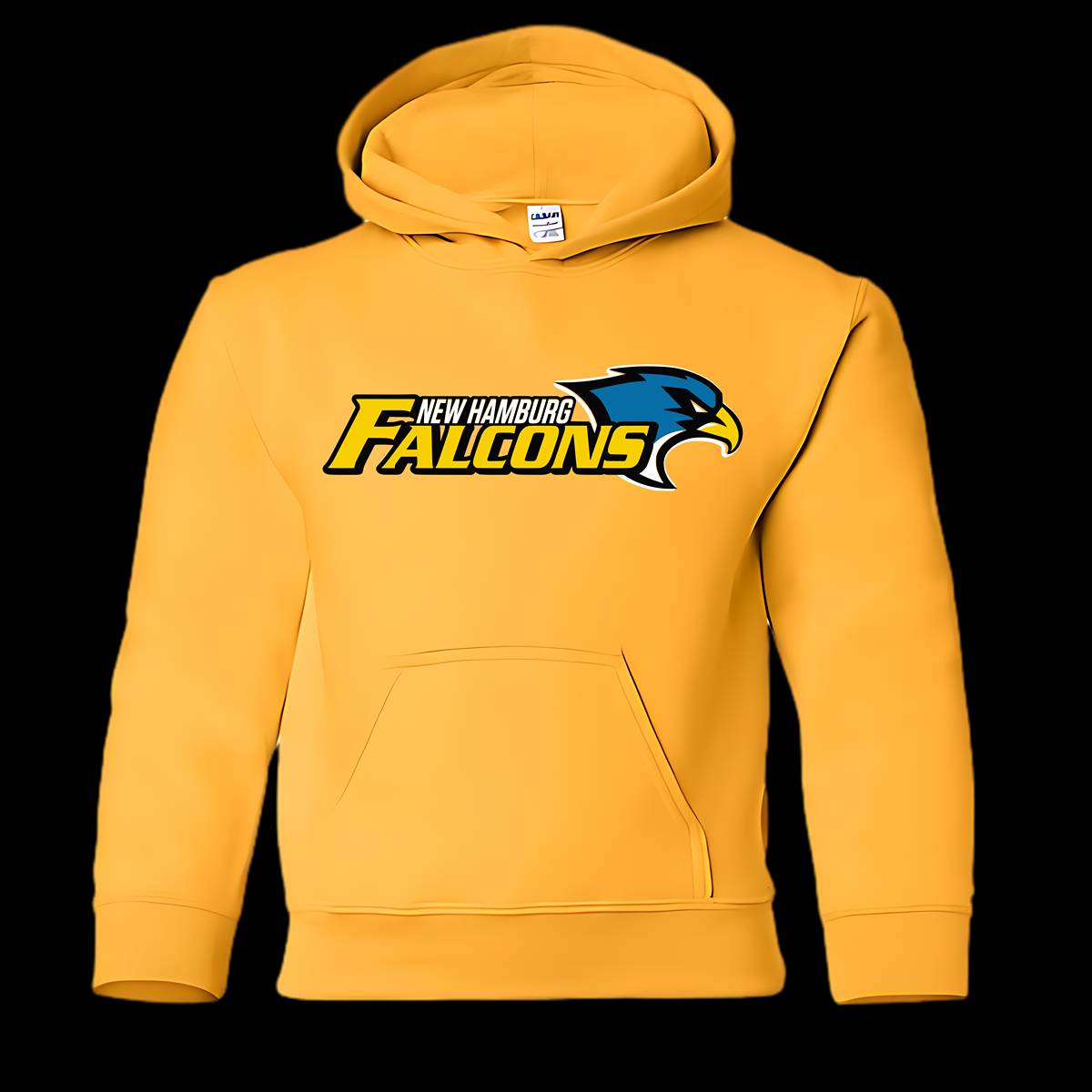 8.0 oz., 50/50 cotton/polyester
Pill-resistant and softer air-jet spun yarn
Double-lined hood
1x1 athletic rib knit cuffs and waistband with spandex
Tearaway label
Double needle stitching at waistband and cuffs
Front pouch pocket
Quarter-turned 
CPSIA Tracking Label Compliant