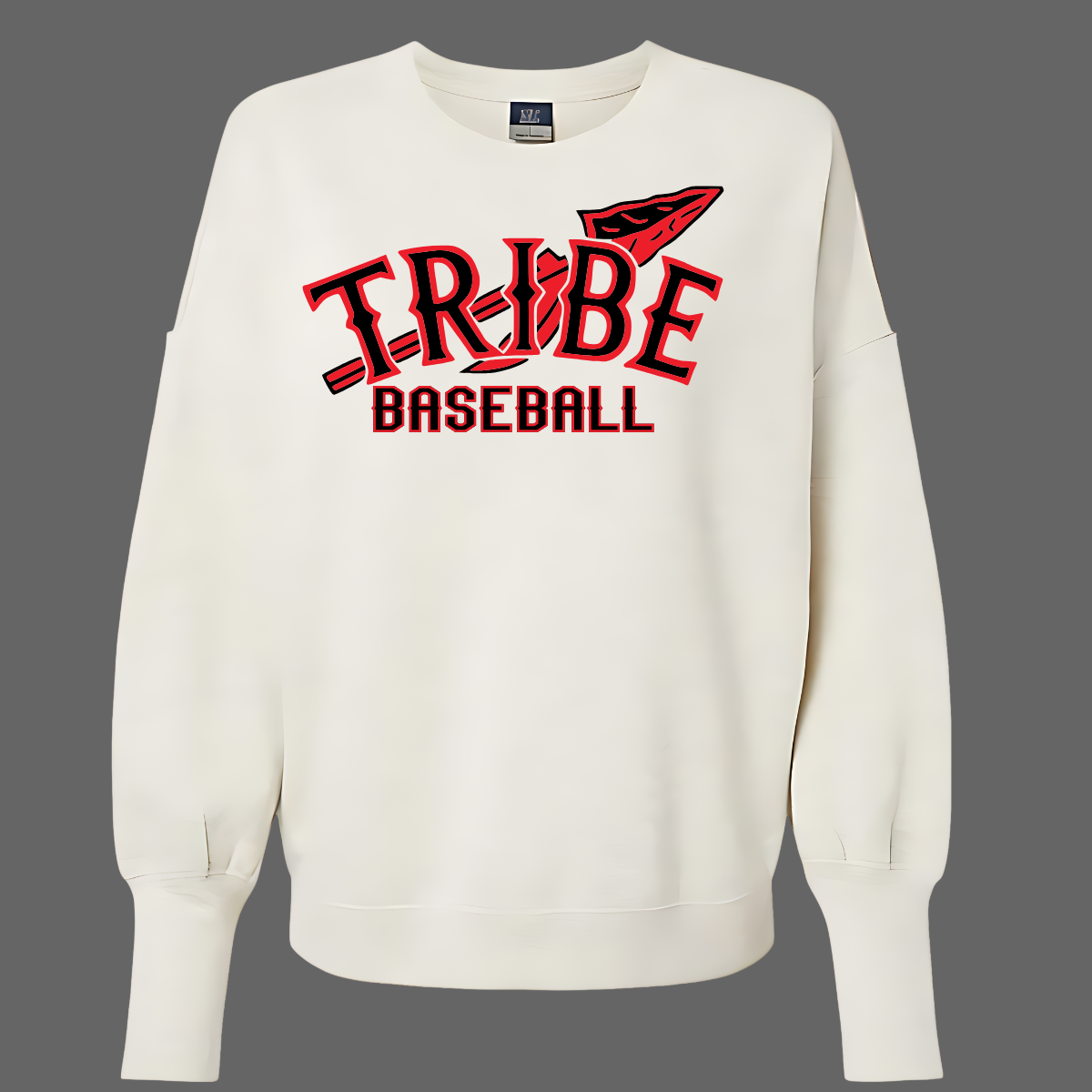 Ladies Tribe Baseball Sueded Fleece Crewneck