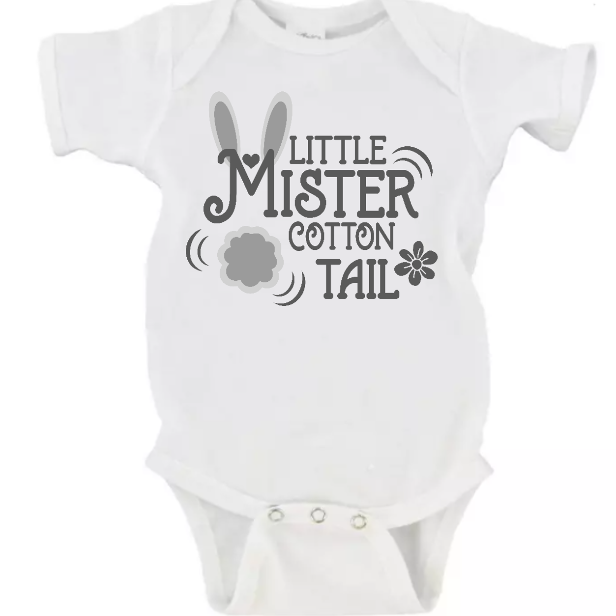 Introducing our adorable 'Little Mr. Cottontail' T-shirt, where the 'M' is adorned with bunny ears and a cotton tail, transforming it into a charming bunny rabbit! Perfect for the little ones who embody the spirit of Easter with their boundless energy and playful nature. Shop now at Gorgeousware.com