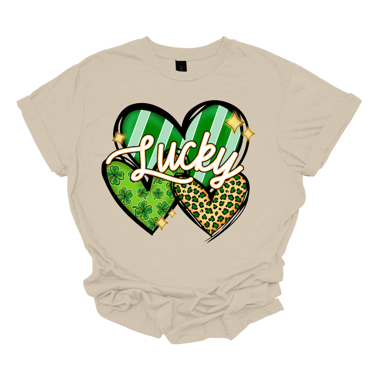 Introducing our "Lucky Hearts" T-shirt – a charming and festive garment that combines the luck of St. Patrick's Day with the timeless symbol of love, hearts. This shirt is a delightful fusion of Irish charm and romantic flair, perfect for celebrating the joyous occasion with style. The color palette is chosen to reflect both the festive nature of St. Patrick's Day and the warmth of love, often featuring a mix of lively greens, and soft neutrals. Shop at Gorgeousware.com