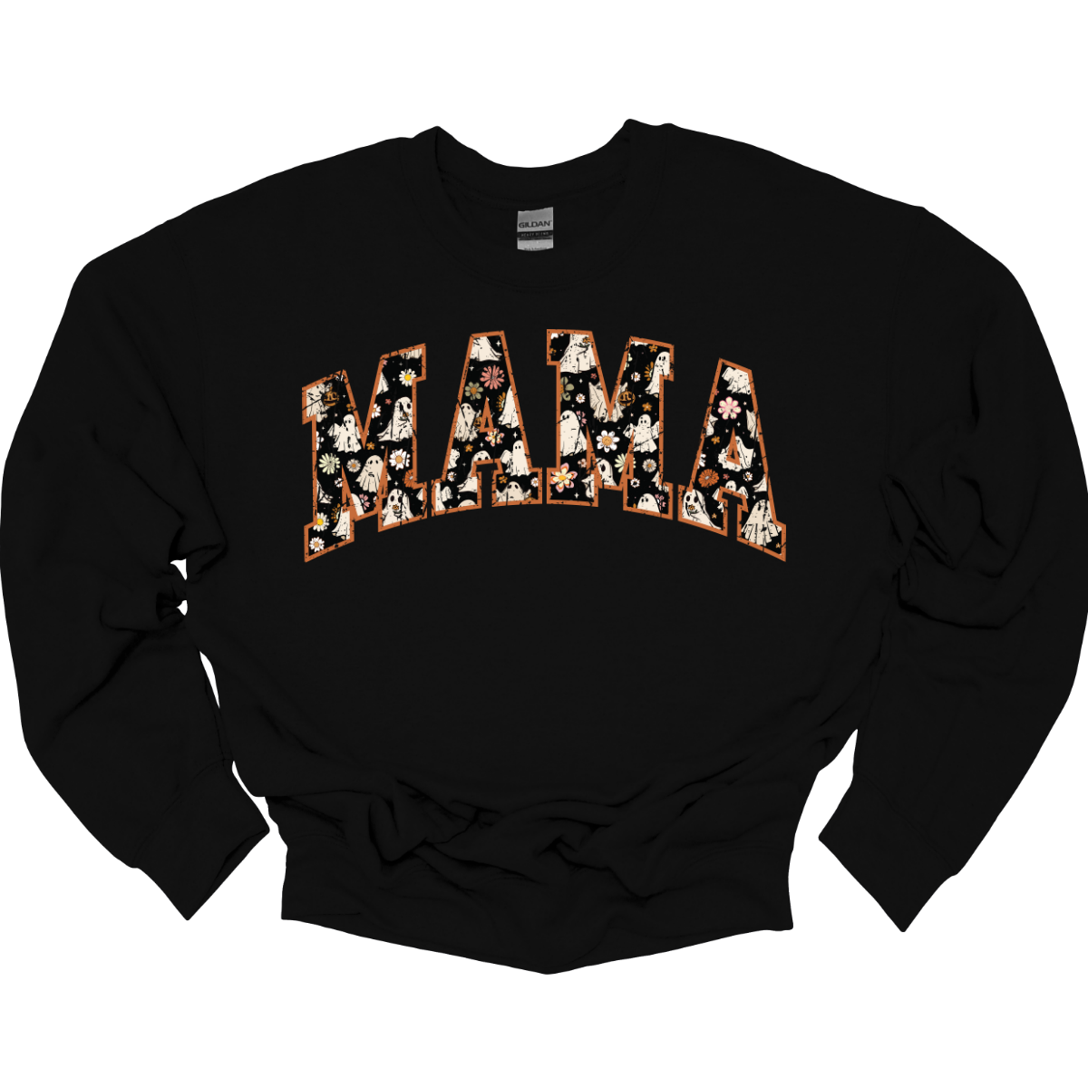 Embrace the season with our Retro 'MAMA' tee, where vintage vibes meet whimsical charm! This shirt features the word 'MAMA' in a playful retro font, adorned with an enchanting pattern of cute ghosts and autumn florals. Each letter is a delightful mix of spooky and sweet, showcasing tiny, friendly ghosts amidst vibrant fall blooms. Crafted from soft, high-quality fabric, this tee is perfect for adding a touch of seasonal spirit to your wardrobe. Shop at Gorgeousware.com