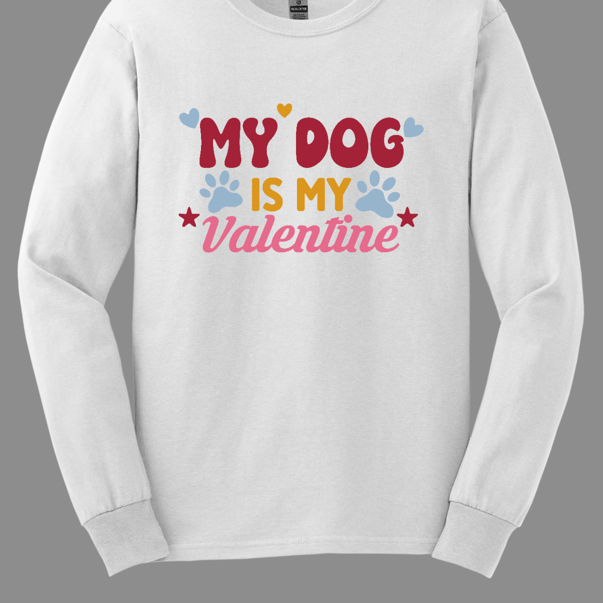 Declare your furry love story with our 'My Dog is My Valentine' T-shirt. This charming tee is a perfect expression of the deep bond between you and your canine companion. The heartfelt message takes center stage, surrounded by paw prints, capturing the unconditional love and loyalty that only a dog can offer. Shop at Gorgeousware.com today!