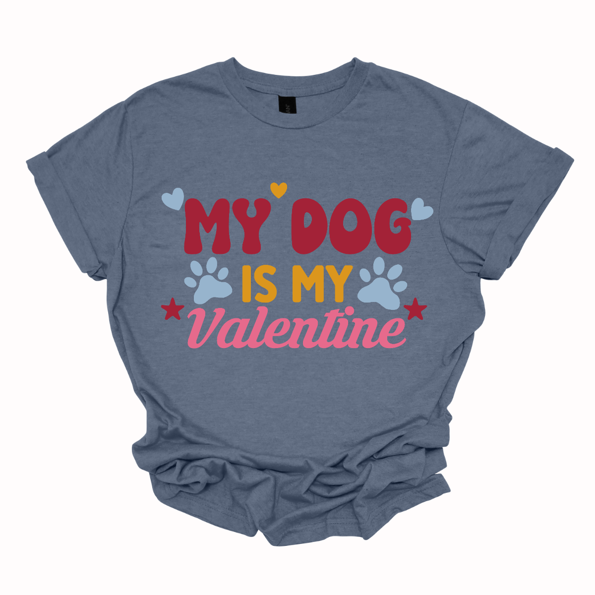 Declare your furry love story with our 'My Dog is My Valentine' T-shirt. This charming tee is a perfect expression of the deep bond between you and your canine companion. The heartfelt message takes center stage, surrounded by paw prints, capturing the unconditional love and loyalty that only a dog can offer. Shop at Gorgeousware.com today!