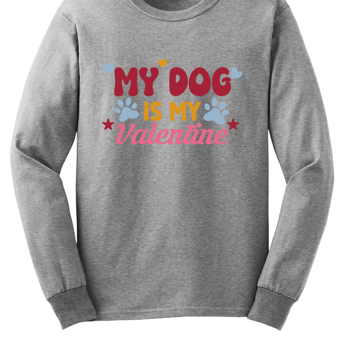 Declare your furry love story with our 'My Dog is My Valentine' T-shirt. This charming tee is a perfect expression of the deep bond between you and your canine companion. The heartfelt message takes center stage, surrounded by paw prints, capturing the unconditional love and loyalty that only a dog can offer. Shop at Gorgeousware.com today!