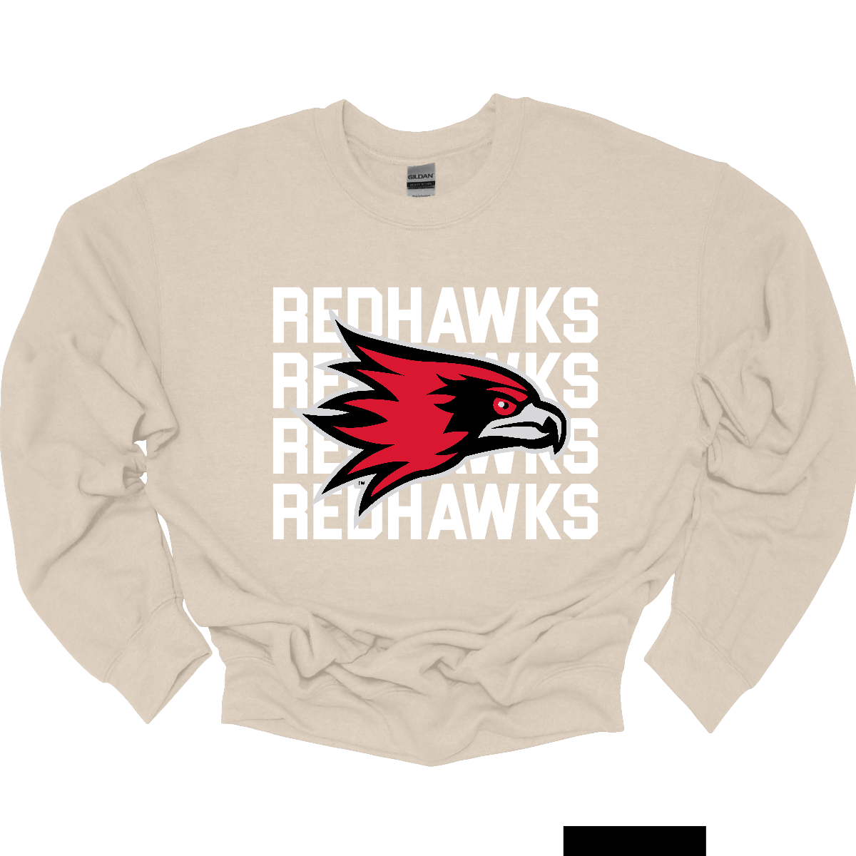 Show your Redhawk pride in bold style with this SEMO apparel design, available in both crewneck and hoodie options. The backdrop features a powerful repeat of “Redhawks” in bold white lettering, creating a striking graphic foundation. Centered over the design is the fearless and iconic SEMO Redhawk mascot, standing out as the ultimate symbol of strength, spirit, and tradition. 
Shop at Gorgeousware.com today!