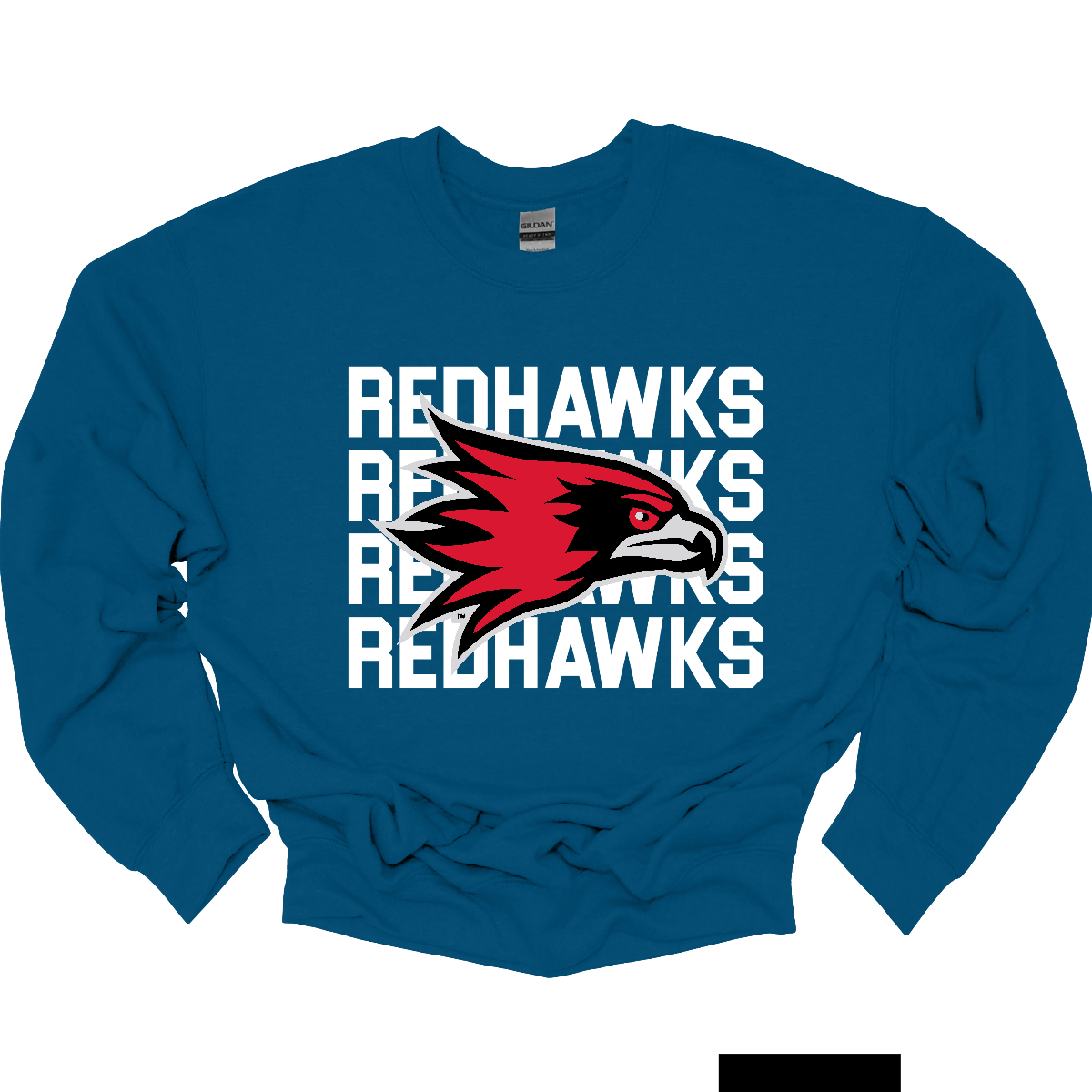Show your Redhawk pride in bold style with this SEMO apparel design, available in both crewneck and hoodie options. The backdrop features a powerful repeat of “Redhawks” in bold white lettering, creating a striking graphic foundation. Centered over the design is the fearless and iconic SEMO Redhawk mascot, standing out as the ultimate symbol of strength, spirit, and tradition. 
Shop at Gorgeousware.com today!