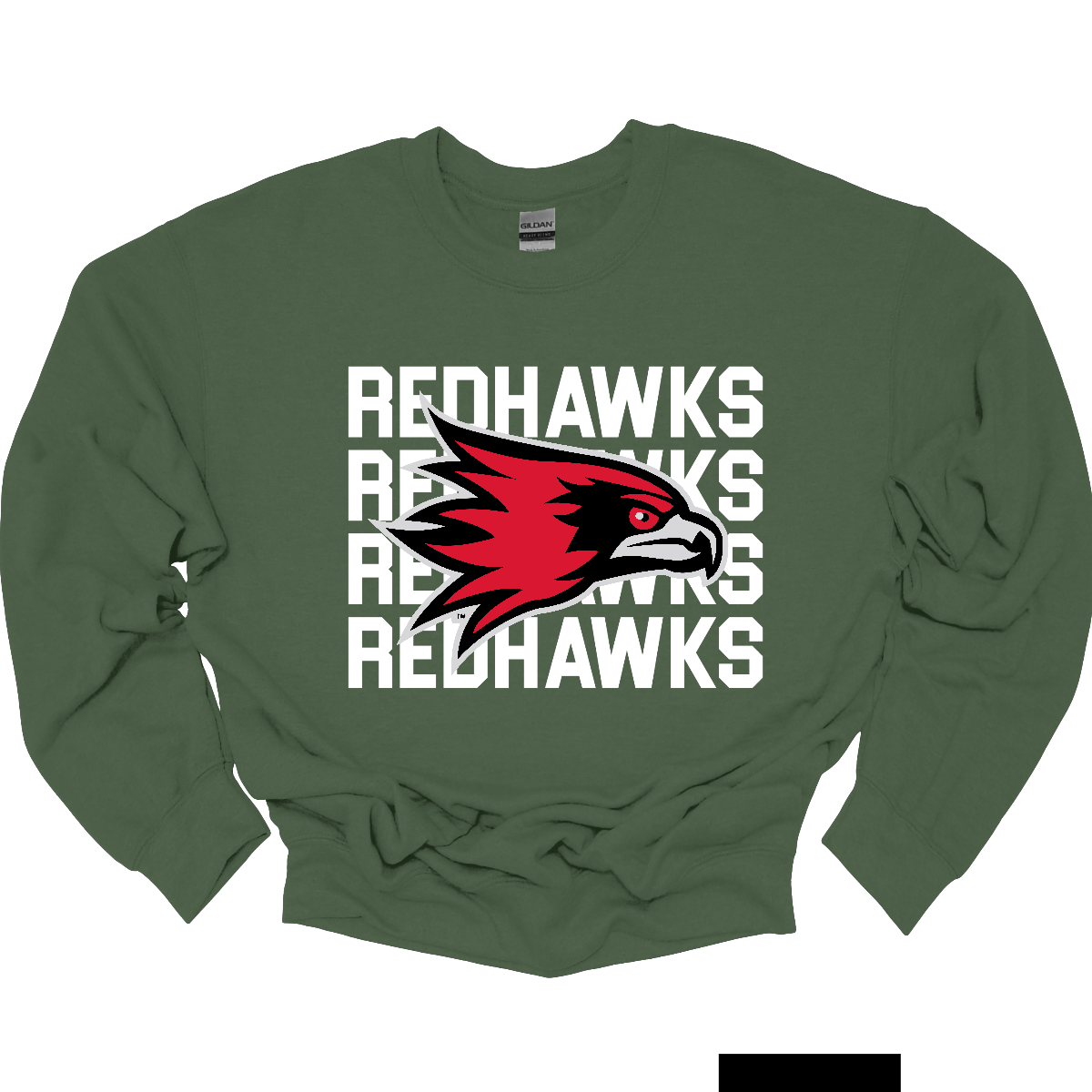 Show your Redhawk pride in bold style with this SEMO apparel design, available in both crewneck and hoodie options. The backdrop features a powerful repeat of “Redhawks” in bold white lettering, creating a striking graphic foundation. Centered over the design is the fearless and iconic SEMO Redhawk mascot, standing out as the ultimate symbol of strength, spirit, and tradition. 
Shop at Gorgeousware.com today!