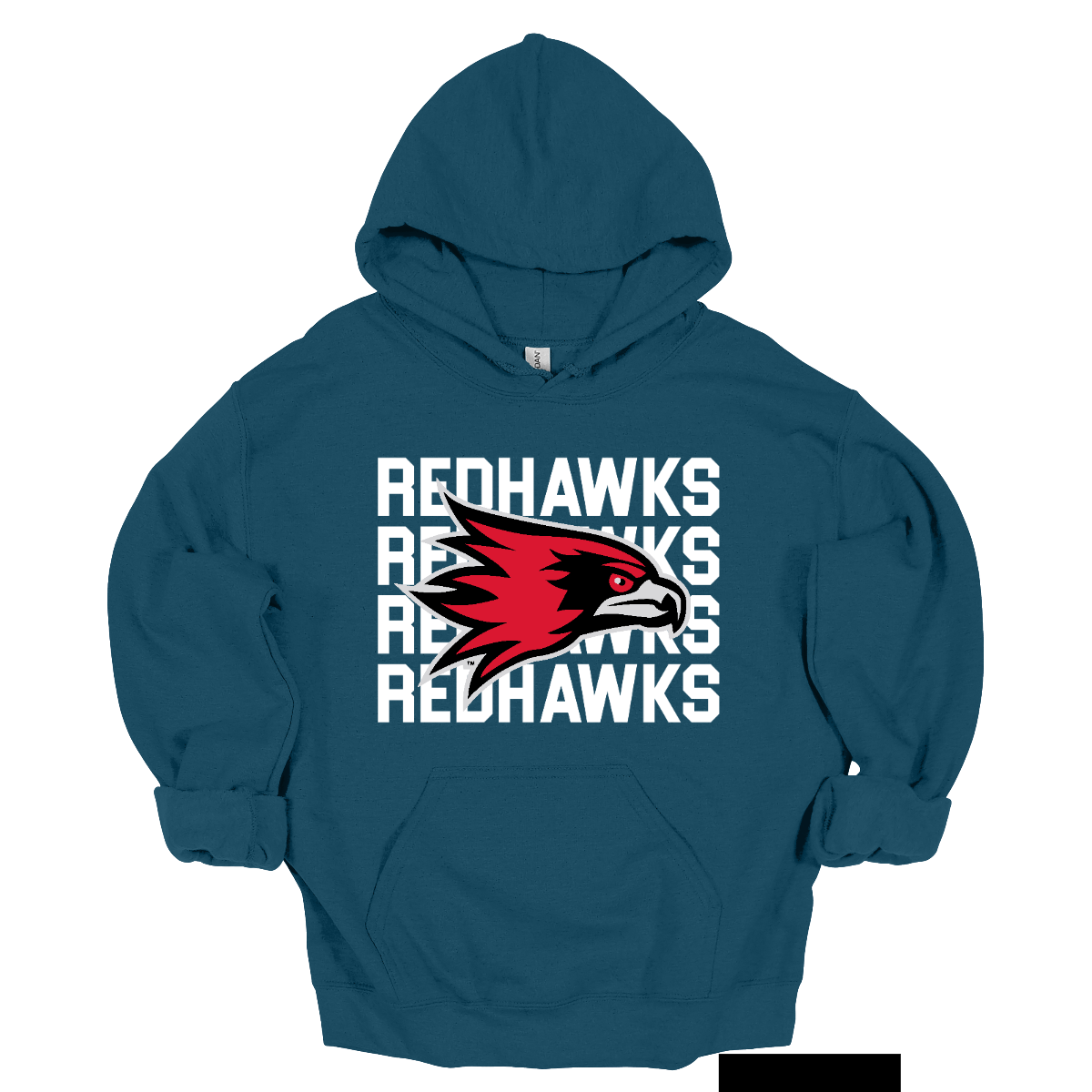 Show your Redhawk pride in bold style with this SEMO apparel design, available in both crewneck and hoodie options. The backdrop features a powerful repeat of “Redhawks” in bold white lettering, creating a striking graphic foundation. Centered over the design is the fearless and iconic SEMO Redhawk mascot, standing out as the ultimate symbol of strength, spirit, and tradition. 
Shop at Gorgeousware.com today!