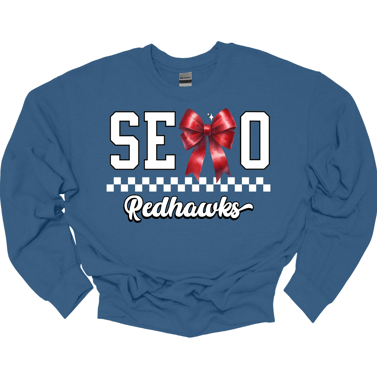 This SEMO crewneck features white lettering outlined in black with a creative twist - the letter "M" is a stylish red bow for a pop of color and school spirit. A classic checkerboard line runs through the center for a trendy, eye-catching look, while the design is completed with "Redhawks" in script underneath for the perfect final touch.
Shop at Gorgeousware.com today!