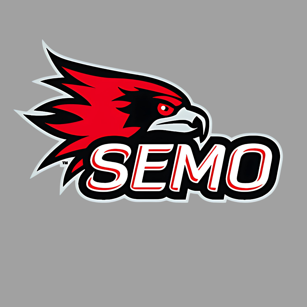 Show off your school spirit with this dynamic car window decal featuring the iconic Redhawk mascot! The bold design includes "SEMO" in fun, eye-catching bubble letters beneath the mascot, making it a standout addition to any vehicle. Measuring 5x5.85 inches, this decal is perfect for personalizing your car while proudly representing your team on the go. Easy to apply and durable, it’s a must-have for any SEMO fan! Shop at Gorgeousware.com