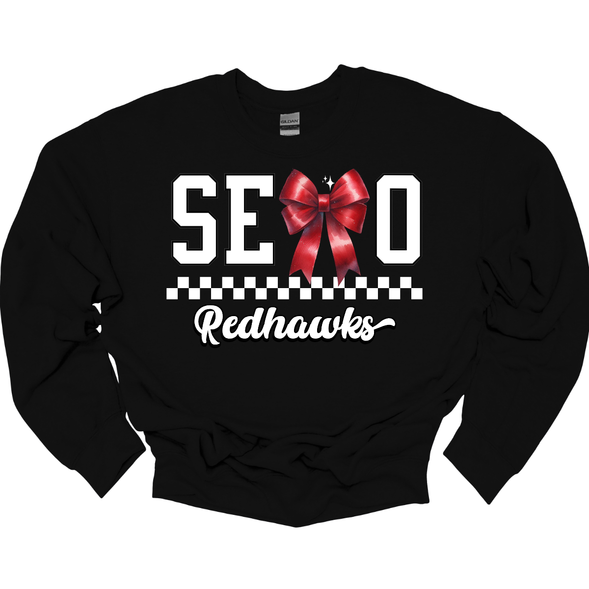 This SEMO crewneck in white lettering has a creative twist - the letter "M" is a stylish red bow for a pop of color and school spirit. A classic checkerboard line runs through the center for a trendy, eye-catching look, while the design is completed with "Redhawks" in script underneath for the perfect final touch.
Shop at Gorgeousware.com today!