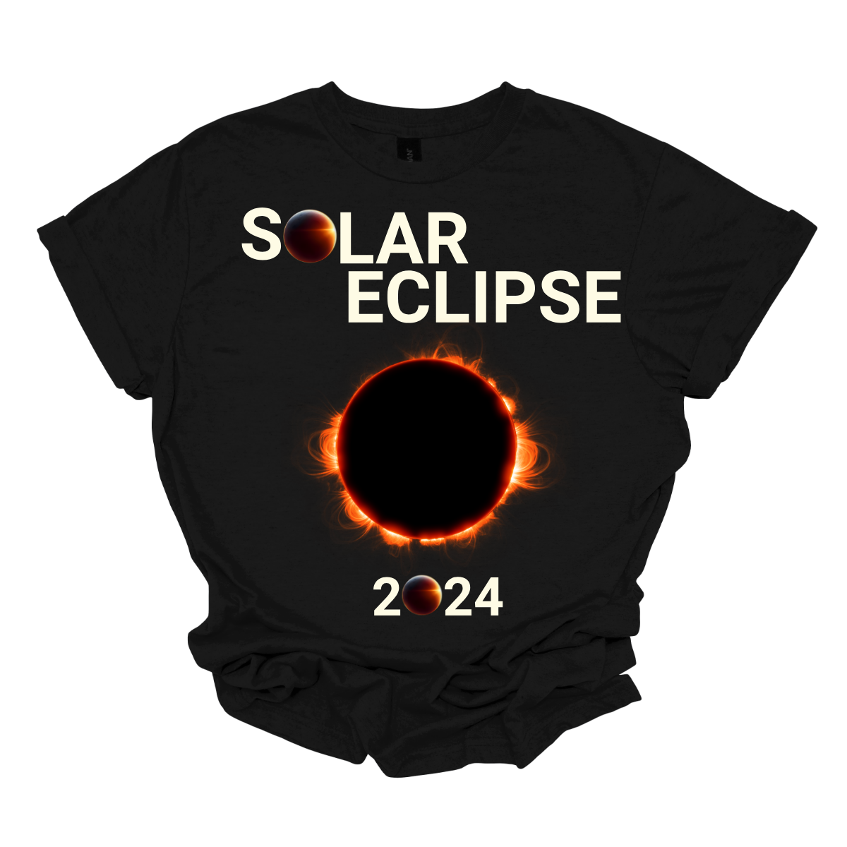 Step into the cosmic spotlight with our mesmerizing Solar Eclipse t-shirt featuring a captivating twist! Picture this: the moon gracefully eclipsing the sun, casting a mysterious shadow across the sky.  Within the darkened embrace of the moon, a subtle yet striking tribute to the momentous solar eclipse of 2024. Shop at Gorgeousware.com today!